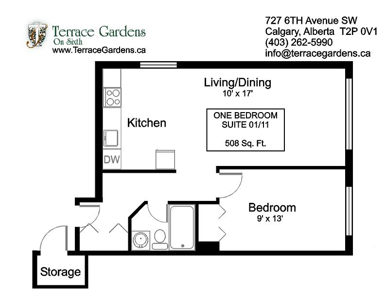 Suites and Floor Plans Terrace Gardens on Sixth