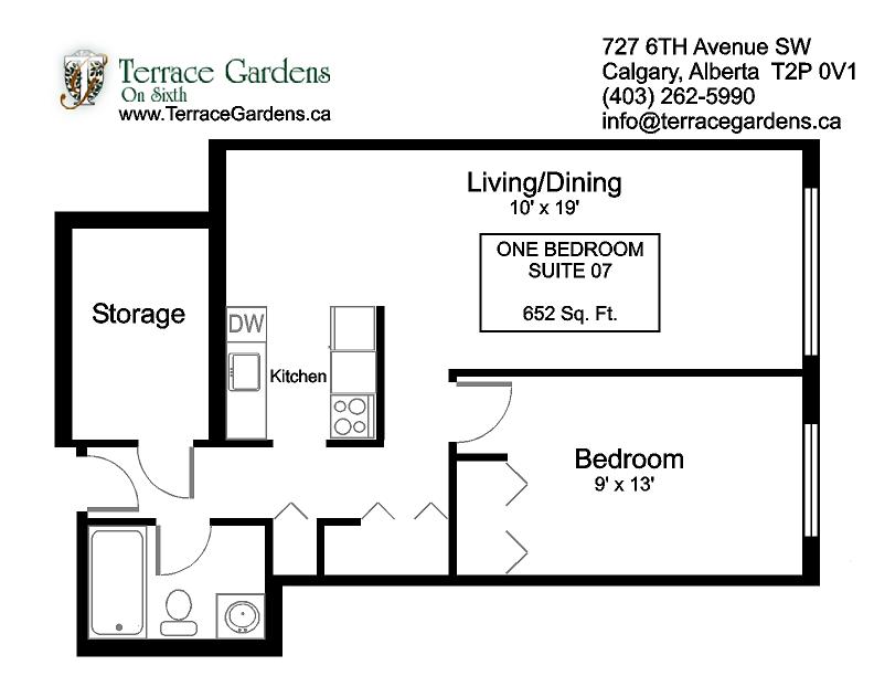 Suites and Floor Plans Terrace Gardens on Sixth